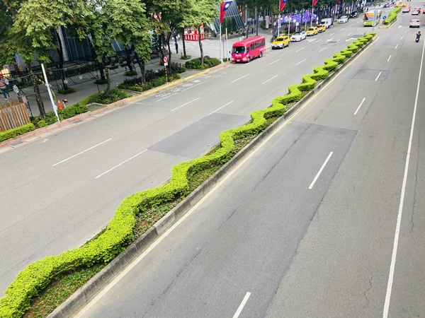 為迎接新北歡樂耶誕城開幕，新北市政府綠美化環境景觀處運用 植栽妝點 街道，以多層次植栽美化路段，利用不同的植物注入豐富多變的氛圍，不同的花草呈現變化無窮的色彩，讓視覺及視野更豐富。不僅提升路口行人可視性、良好視距，更可有系統地規劃植栽配置，供用路人可安全漫遊炫麗璀璨的新北耶誕城。