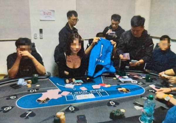 德洲撲克賭場暗藏大樓   中和警逮21賭徒