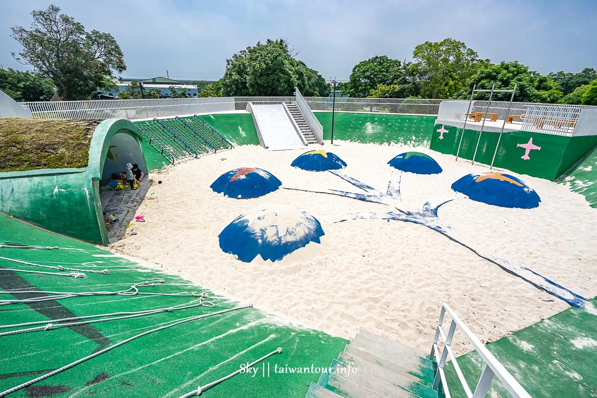 台中親子景點【圳前仁愛公園】神岡免費玩水特色公園
