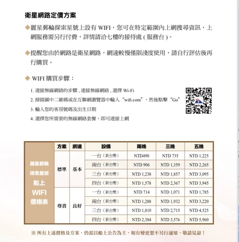 【麗星郵輪探索星號開箱】海景房型.Wifi.評價.噸位