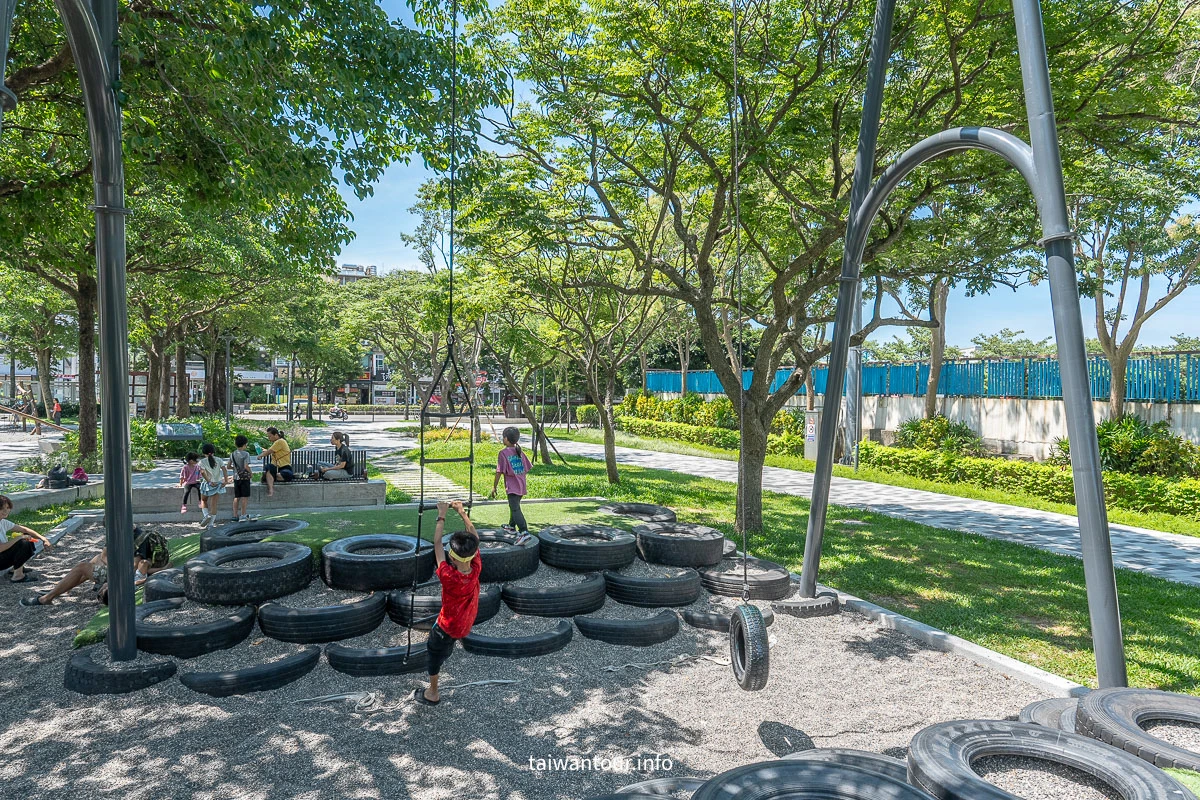 【龍潭運動公園兒童遊戲場】軍事主題特色公園！