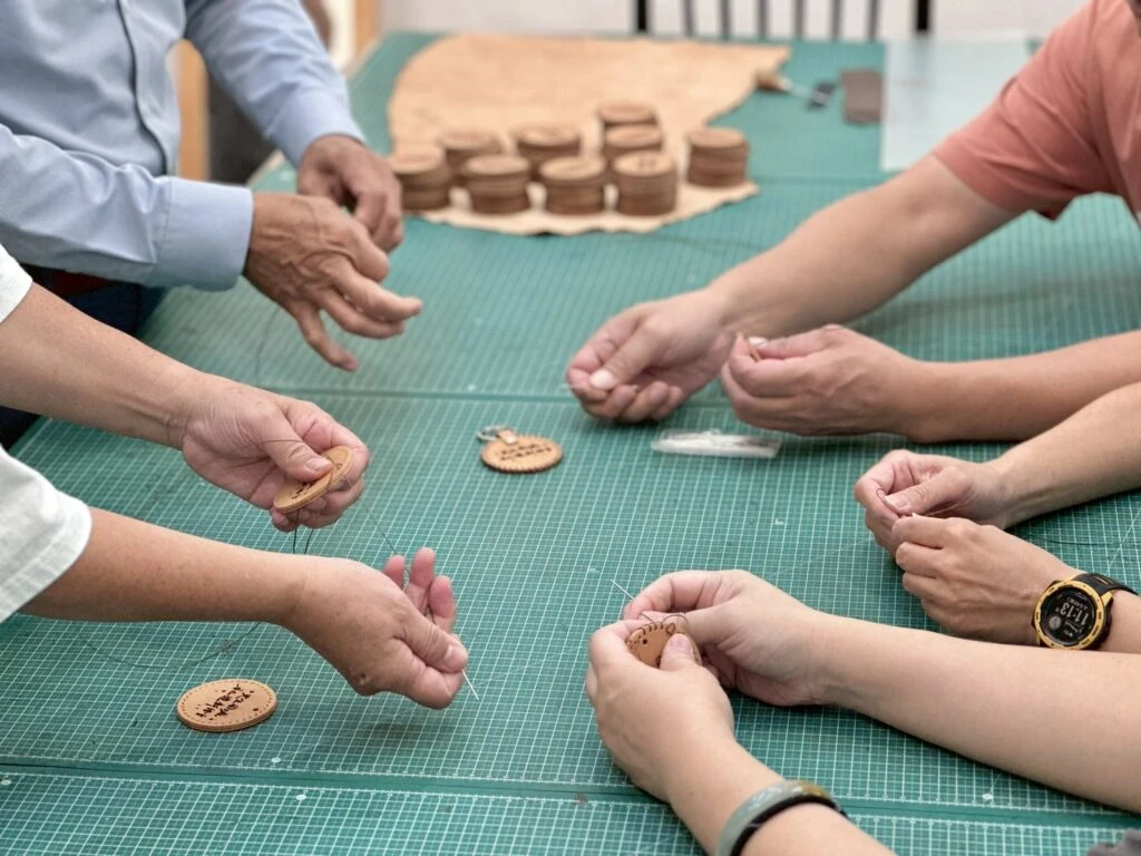 文創手作協會攜手新創團隊  「圓形皮革鑰匙圈」展現專業皮製真功夫