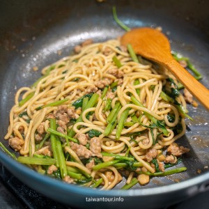 【一人份沙茶肉絲炒麵】獨享美味不孤單！路邊攤級色香味，全聯食材零失敗！