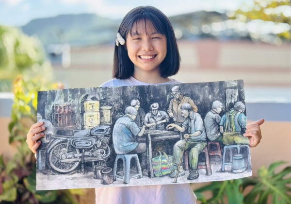 東信國小全國美術比賽基隆初賽成績亮眼黃祺芮獨得雙冠