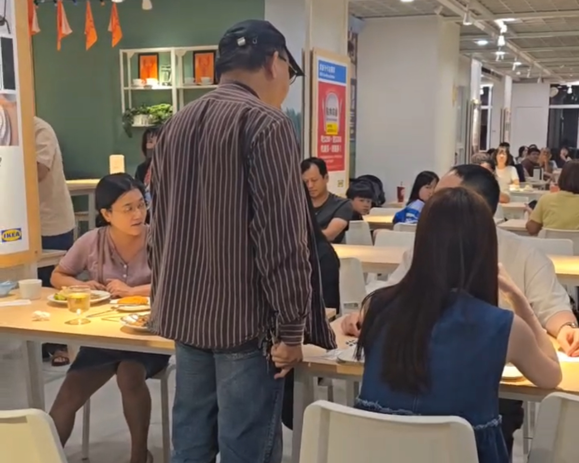 【獨家】高雄IKEA餐廳爆持刀恐嚇驚魂　女子放影片被提醒竟惹怒同桌男　警方火速制止逮人