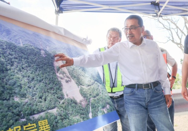 雙溪北38線百米邊坡復建完工 侯友宜：落實監測與預警機制