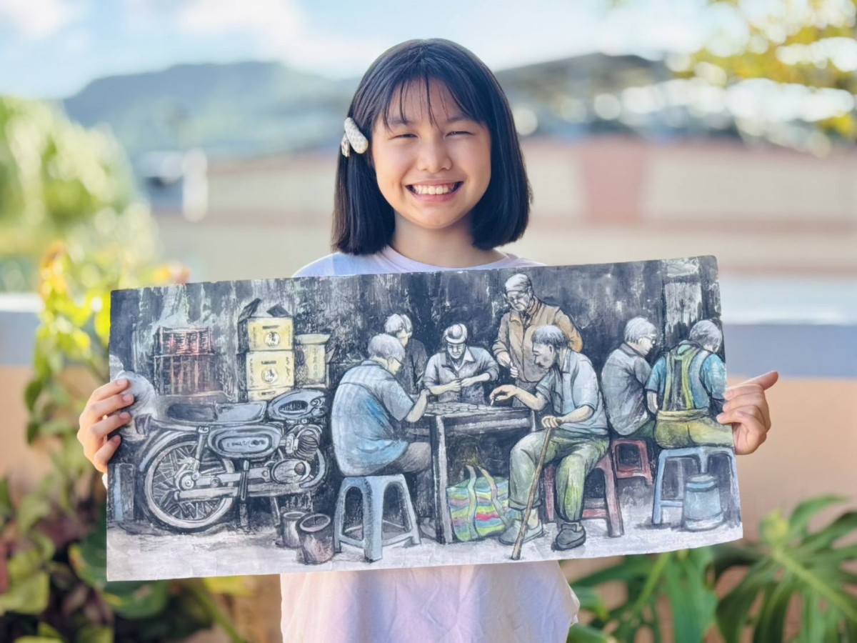 東信國小黃祺芮開心創作水墨畫 進軍全國美展奪佳作