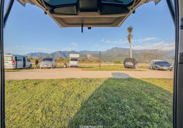 【大埔湖濱公園】免費露營區有水廁熱水！曾文水庫湖景車宿車泊