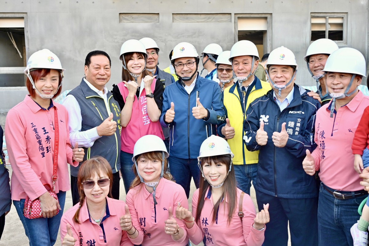 三重玫瑰立體停車場進度超前　侯友宜：力拚明年5月完工