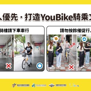 禁止騎乘於未開放共道的人行道