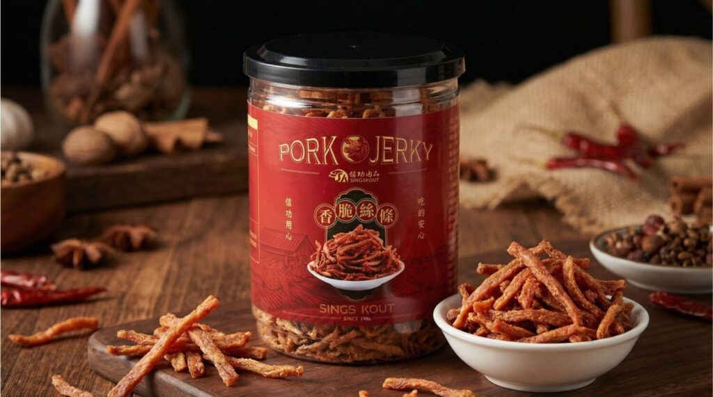 信功肉品推春節禮盒新品 「香脆絲條」搶攻年節市場 「香脆絲條」從原料選擇到製程工序秉持最高標準,讓顧客都能感受到人情溫暖與真摯心意。(圖/信功肉品提供)