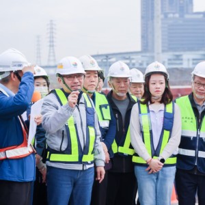 視察貴子坑溪橋梁預鑄工程  侯友宜：讓新莊、泰山交通將更加便利