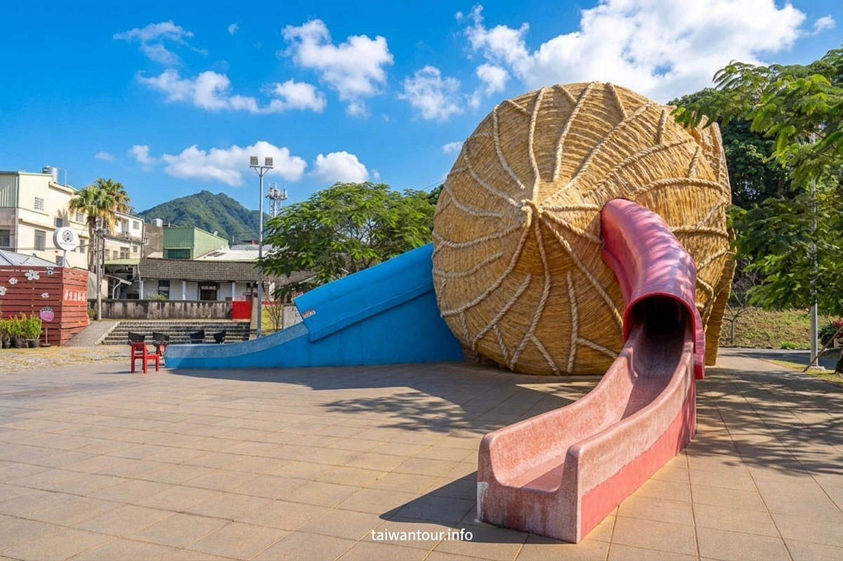 【汶水公園】苗栗特色溜滑梯＋汶水老街美食親子旅遊