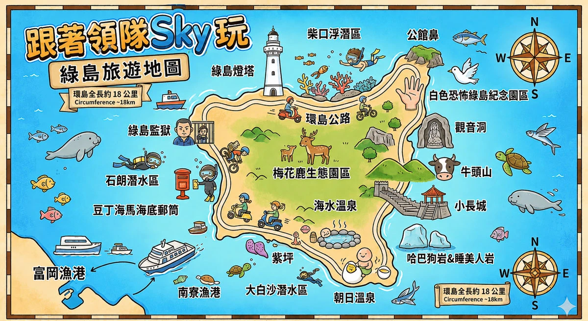 【2026綠島自由行全攻略】3天2夜熱血跳島懶人包!世界級海底溫泉、必吃海草冰、網美秘境總整理 【2026綠島自由行全攻略】3天2夜熱血跳島懶人包!世界級海底溫泉、必吃海草冰、網美秘境總整理