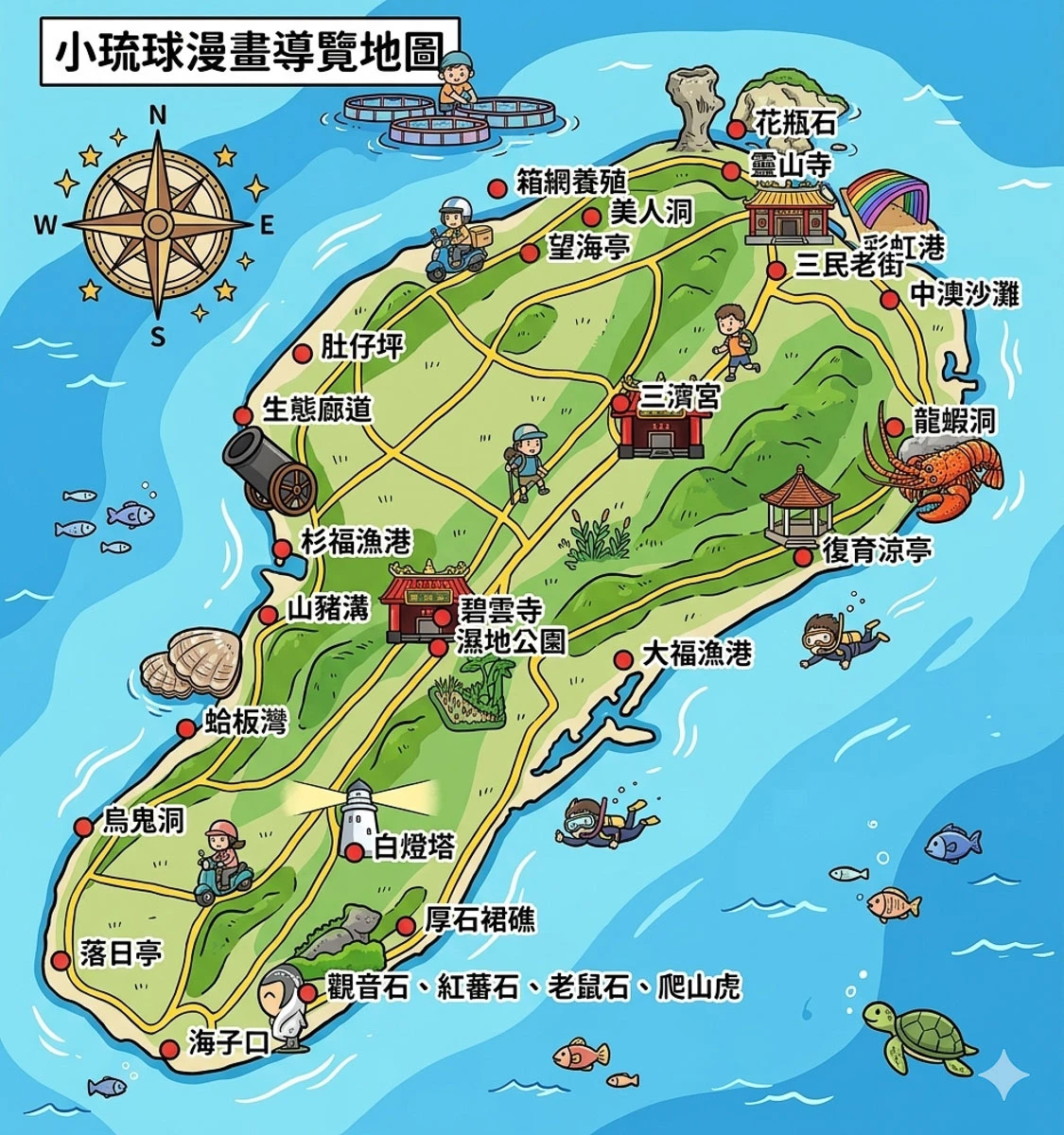 【屏東小琉球一日遊】環島景點.私房美食.夕陽秘境全收錄.食尚玩家美食推薦