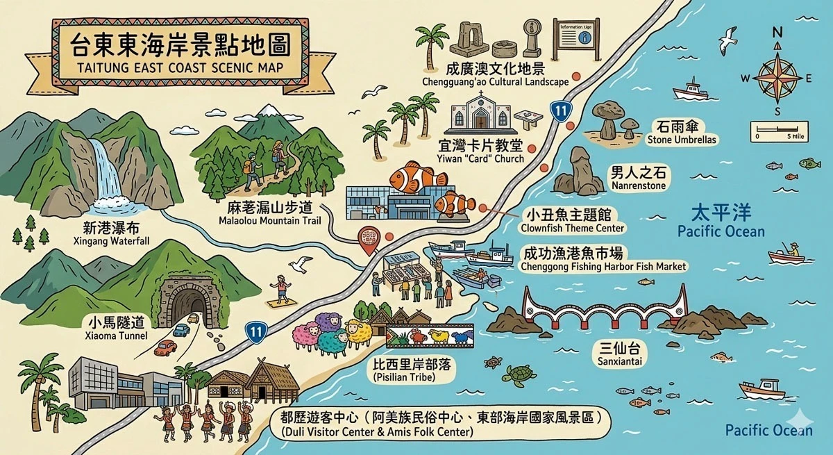 【2026台東景點地圖】台東最夯旅遊景點推薦一.二日遊 【2026台東景點地圖】台東最夯旅遊景點推薦一.二日遊