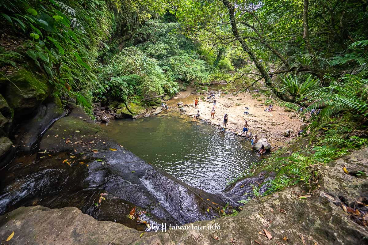 【望古瀑布.嶺腳寮山步道】新北平溪景點.玩水秘境.地圖.交通
