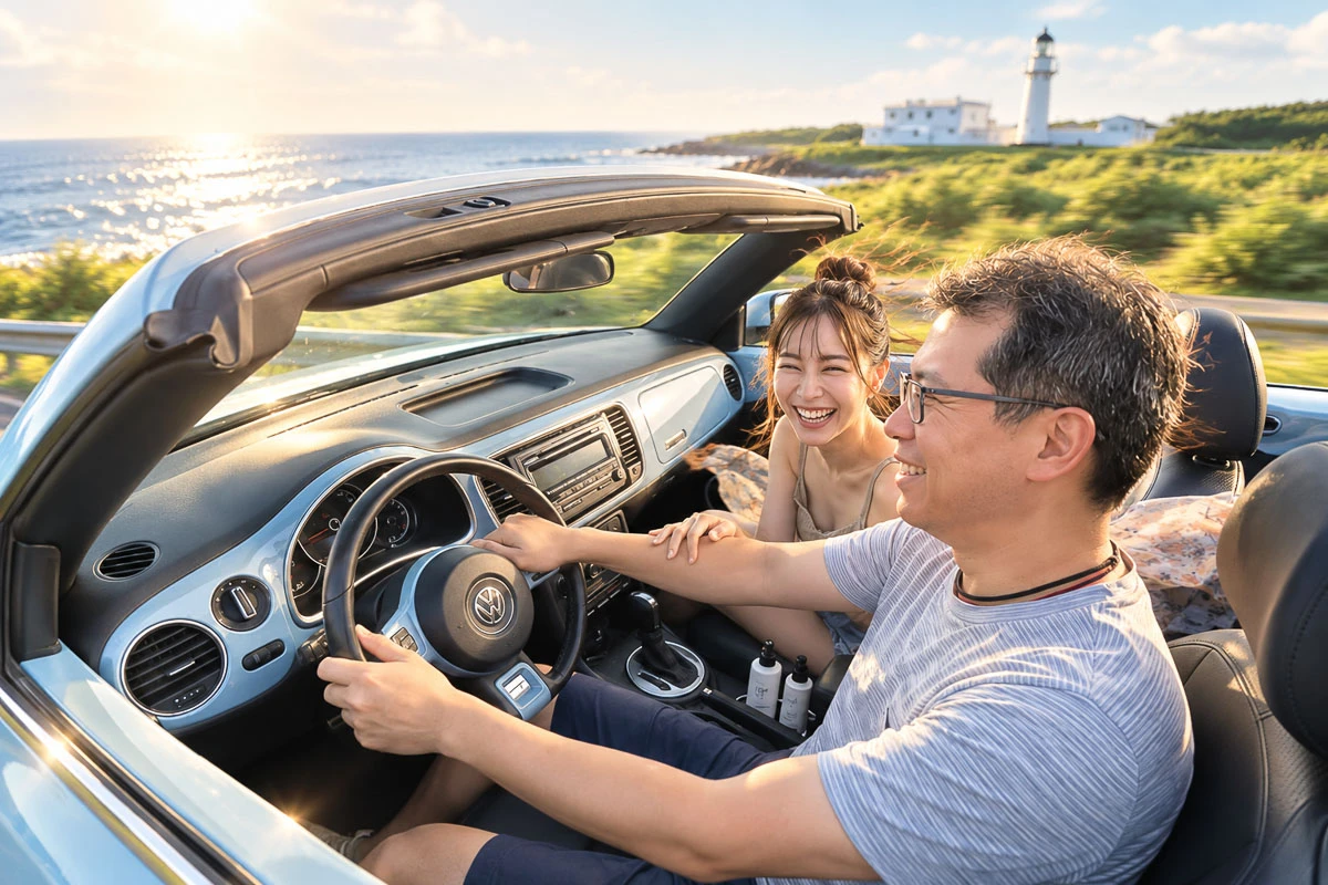 【那。故事水岸莊園】澎湖住宿推薦.海景雙人房.金龜敞篷車