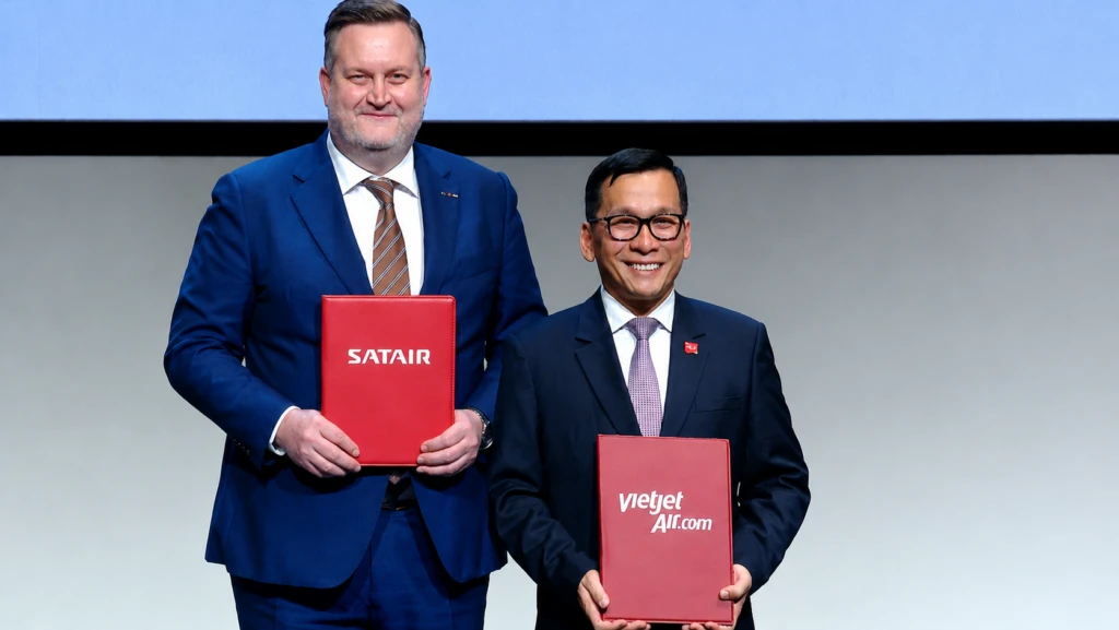 越捷航空與Satair簽署戰略合作備忘錄 深化航空供應鏈合作 支持機隊擴張與航網拓展